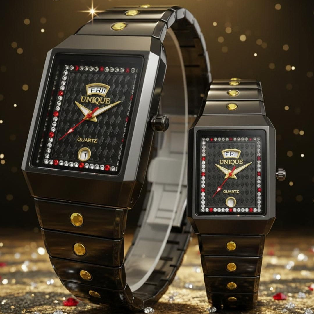 UNIQUE COUPLE WATCH ORIGINAL PRODUCT FULL BODY CERAMIC COLOUR GUARANTEED VERY HIGH QUALITY NOW ALLOVER IN OMAN | UNIQUE ORG C 13391938