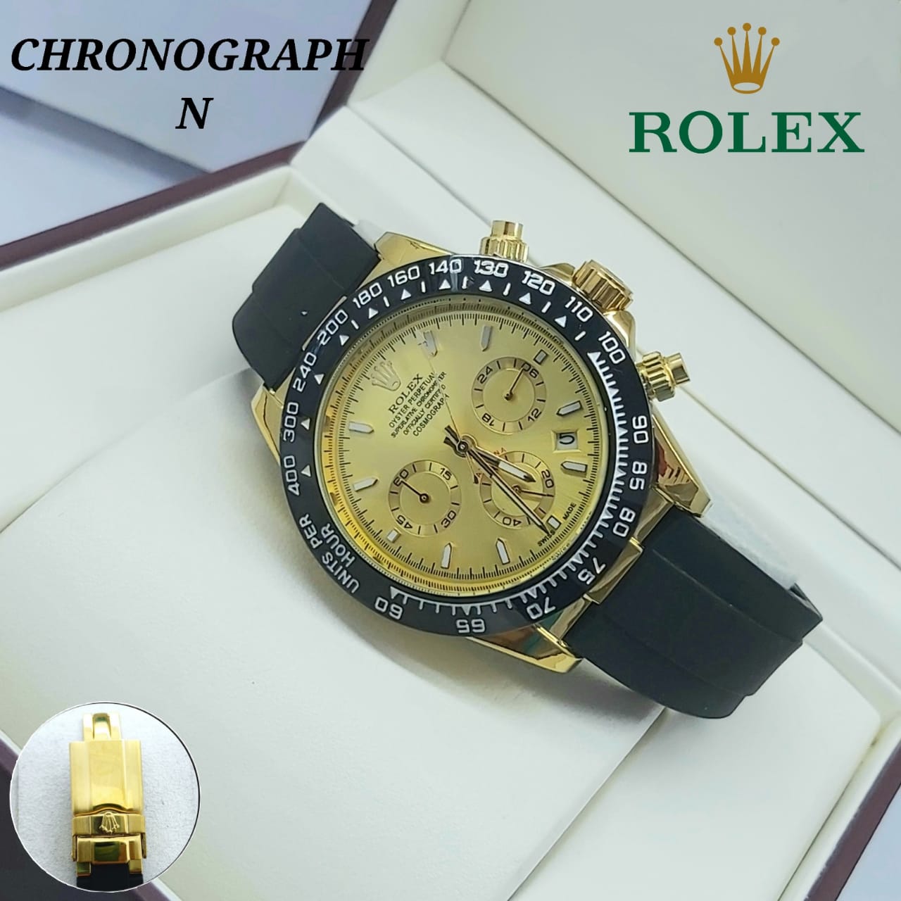 ROELX DAYTONA CHRNOGRAPH VERY STYLISH WATCH RUBBER STRAP VERY DEMANDING WATCH NOW ALLOVER IN OMAN | ROLEX DAYTONA 13339793
