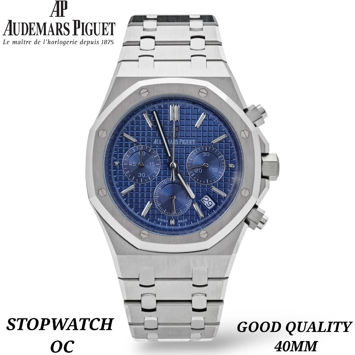 AUDEMARS PIGUET VERY EXCLUSIVE STOP WATCH FULL METAL BODY HIGH PERFORMANCE ELIGENT HANDS NOW ALLOVER IN OMAN | AP S CHRNO 15557171995