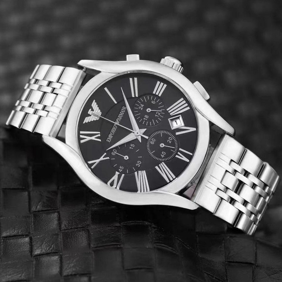 IMPORIO ARMANI ROYAL WATCH FULL CHRNOGRAPH ACTIVE WITH STEEL BODY PREMIUM LOOKS | ARMANI C S 155594