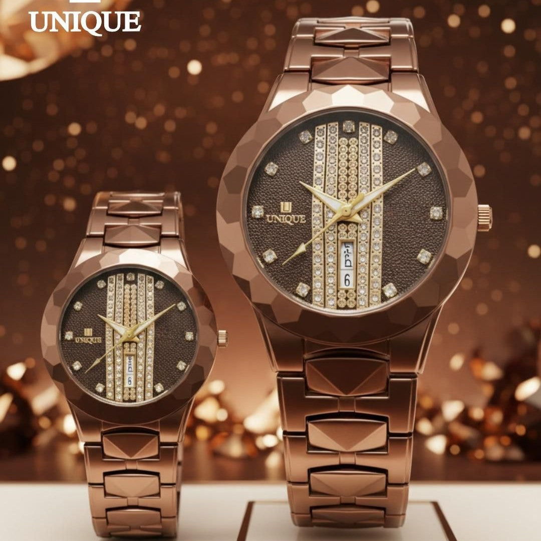 UNIQUE COUPLE WATCH ORIGINAL PRODUCT FULL BODY CERAMIC COLOUR GUARANTEED VERY HIGH QUALITY NOW ALLOVER IN OMAN | UNIQUE ORG C 13391999