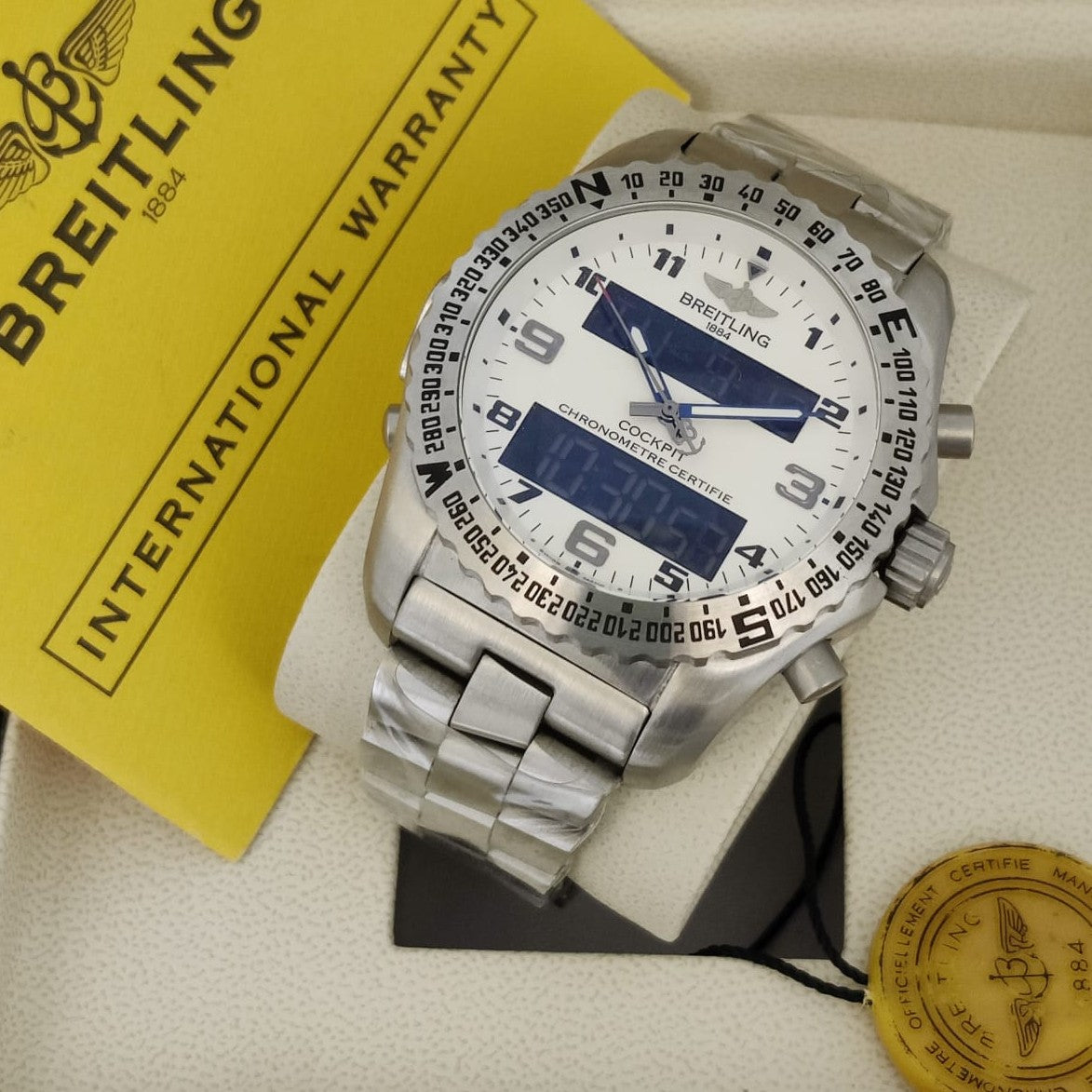 BREITLING COCKPIT CHRNOGRAPH VERY HIGH VOLTAGE DEMANDING TRANDING WATCH NOW ALLOVER IN OMAN| BREITLING CP C 17797971
