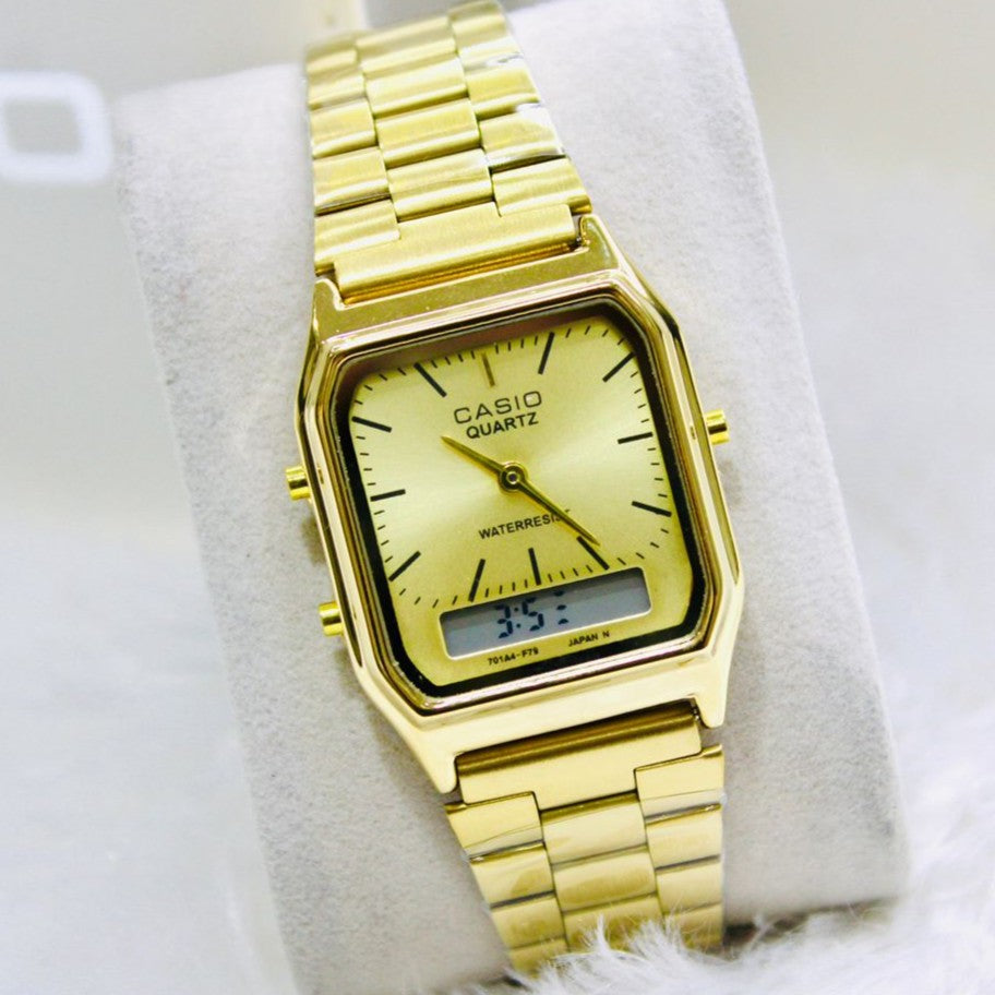 NEW CASIO DUAL TIME WATCH STAINLESS STEEL WATER PROOF NOW ALL HERE IN OMAN || CASIO DT 1511191