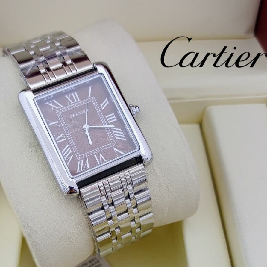 NEW EXCLUSIVE CARTIER TANK STEEL CHAIN MASSIVE LOOKS PREMIUM QUALITY NATIONAL DAY OFFER PRICE NOW ALLOVER IN OMAN | CARTIER TANK 1335991