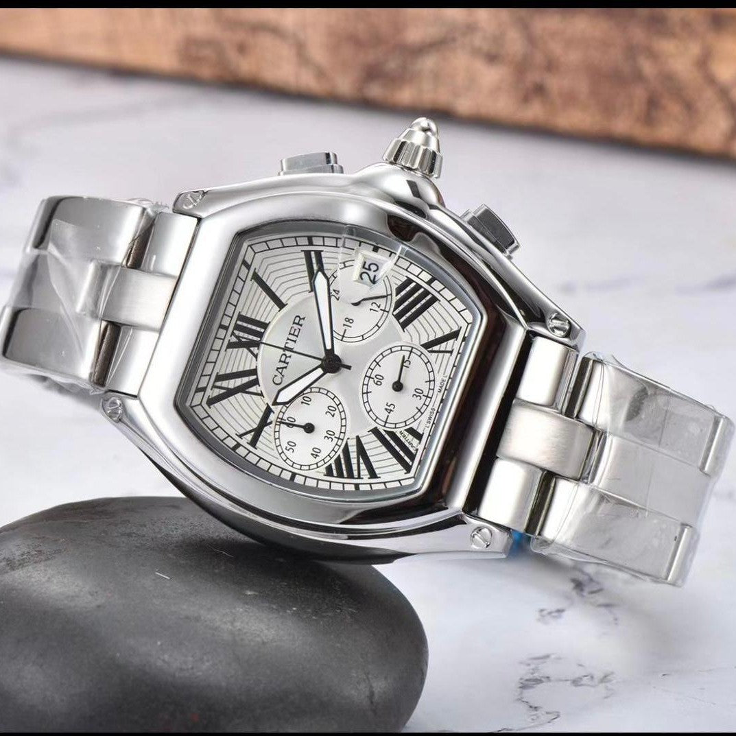 CARTIER ROADSTER CHRNOGRAPH OVAL SHAPE MOST DEMANDING WATCH NOW ALLOVER IN OMAN | CARTIER ROADSTER 1555733