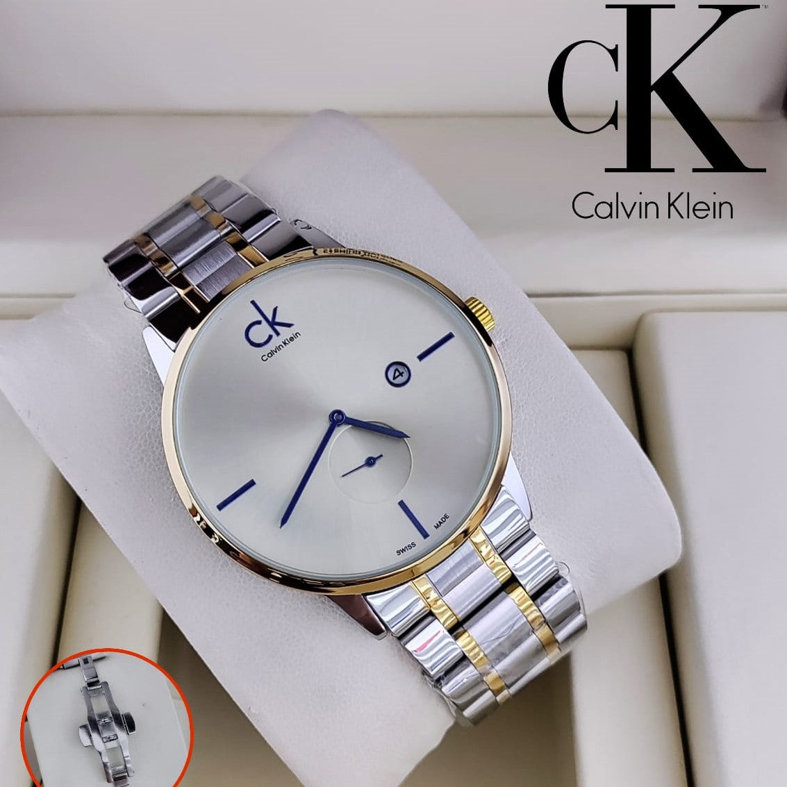 EXCLUSIVE CALVIN KLEIN WATCH PURE STAINLESS STEEL FULL SCRATCH PROOF | CK 199932