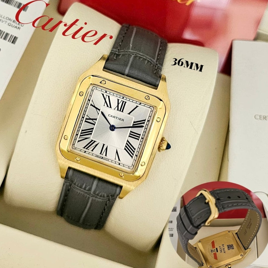 LUXURY CARTIER SANTOS DIAL 36MM MENS WATCH VERY MUCH STYLISH TRENDING WATCH NOW ALLOVER IN OMAN | CARTIER S 36mm 195952