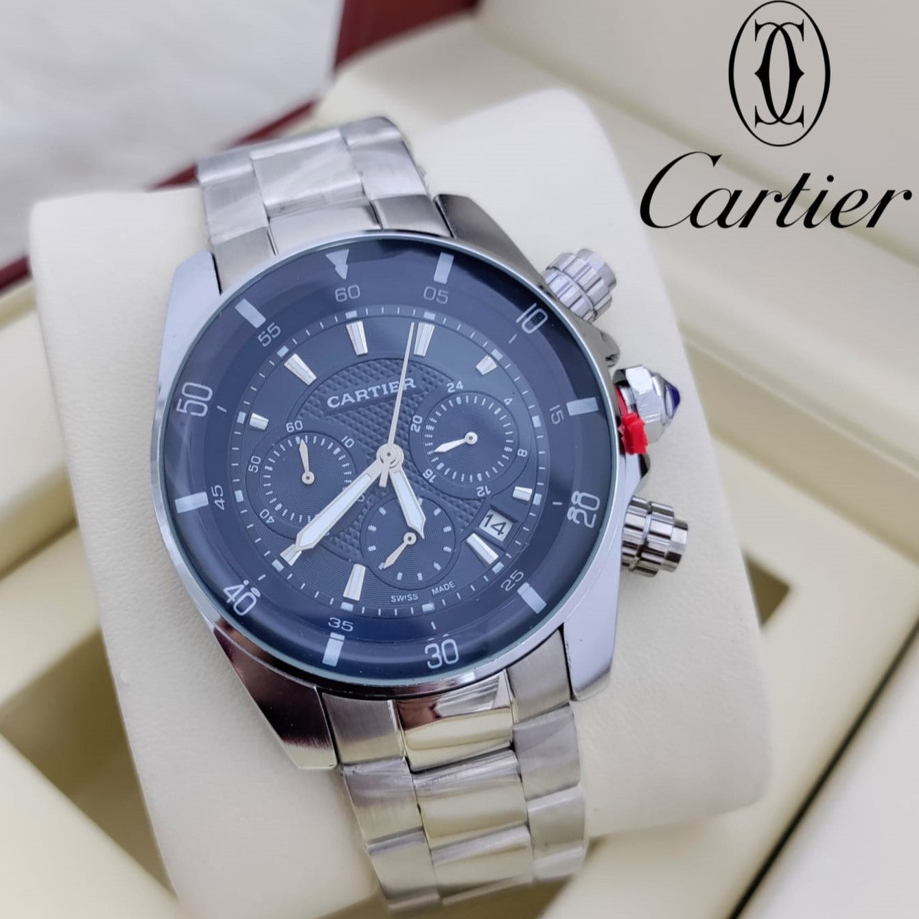 EXCLUSIVE CARTIER CHRNOGRAPH WATCH FOR MEN | CARTIER SWISS 53553