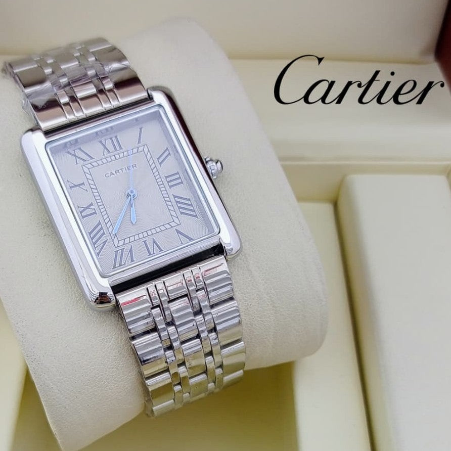 NEW EXCLUSIVE CARTIER TANK STEEL CHAIN MASSIVE LOOKS PREMIUM QUALITY NATIONAL DAY OFFER PRICE NOW ALLOVER IN OMAN | CARTIER TANK 1335997