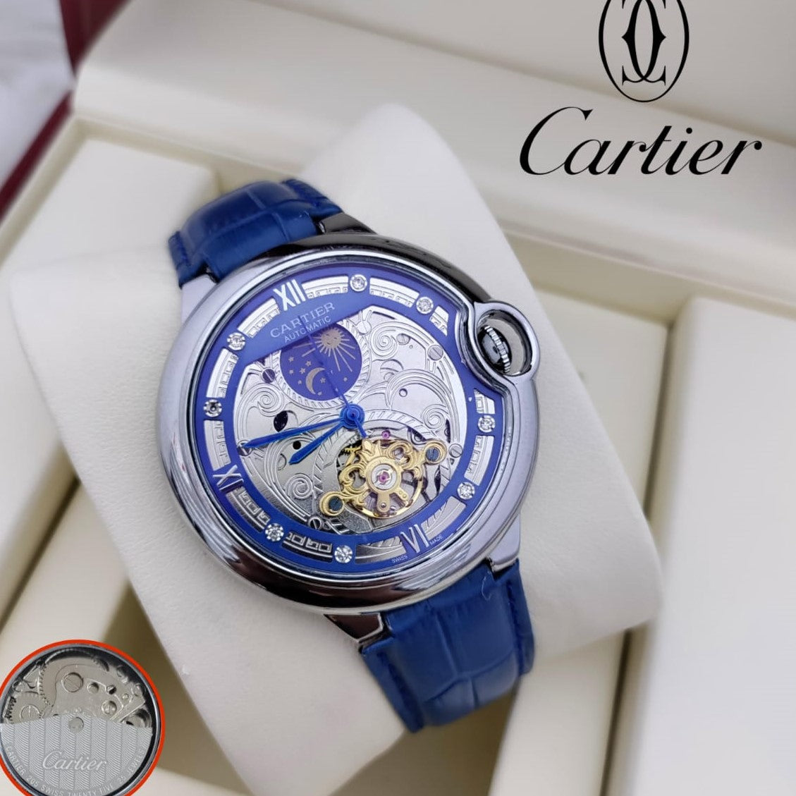 LUXURY CARTIER AUTOMATIC MENS WATCH | CARTIER AUTOMATIC 55775
