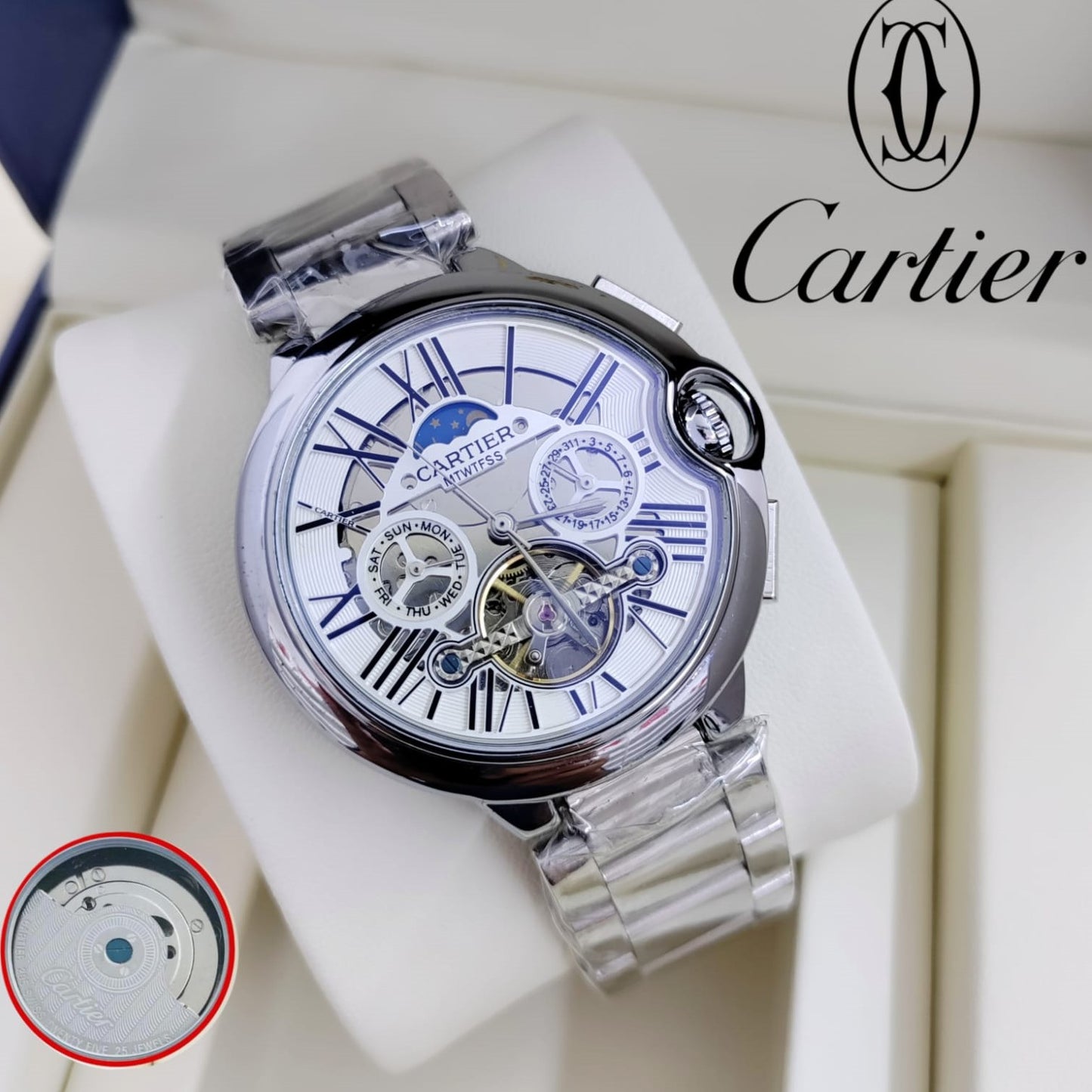 LUXURY CARTIER MTWTFSS AUTOMATIC MENS WATCH | CARTIER MT 5512
