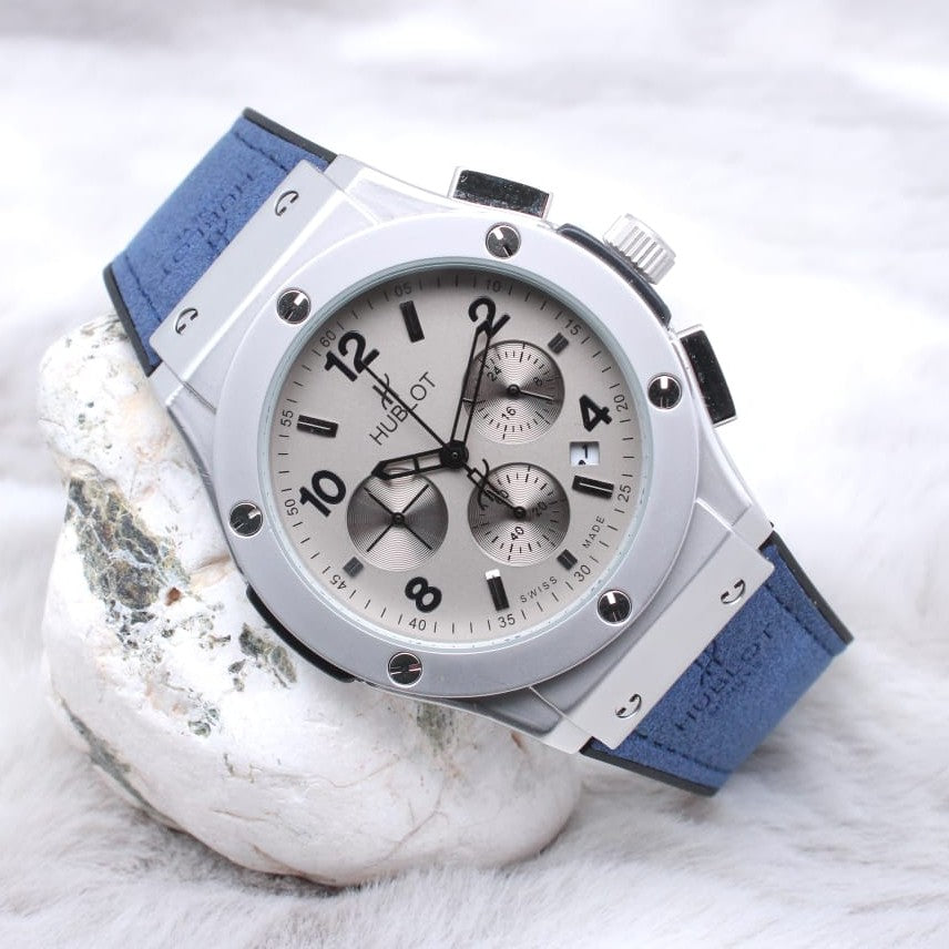 HUBLOT WATCH WITH FULL CHRNOGRAPH ACTIVE CALSP LOCK VERY STYLISH NOW ALL OVER IN OMAN FREE DELIVERY | HUBLOT CHRNO 155581