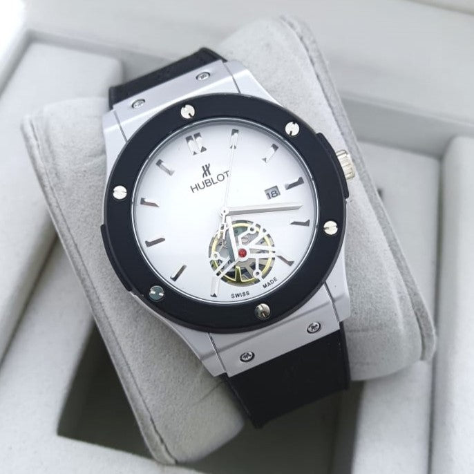 HUBLOT WATCH WITH MILITARY LOOK 2 YEARS SERVICE WARRANTY| HUBLOT 1299012