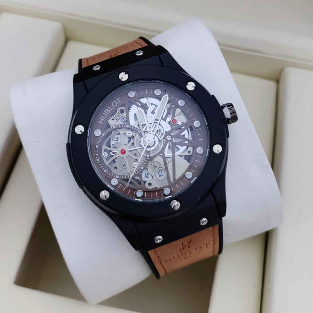HUBLOT WATCH WITH MILITARY HYPER SONIC LOOK 2 YEARS SERVICE WARRANTY| HUBLOT HYPER SONIC 1855443