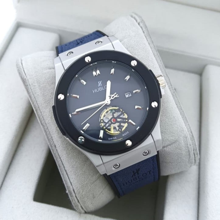 HUBLOT WATCH WITH MILITARY LOOK 2 YEARS SERVICE WARRANTY| HUBLOT 1299013