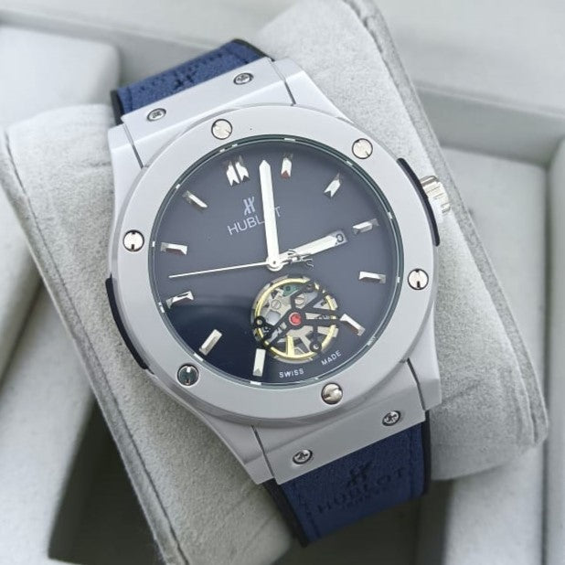 HUBLOT WATCH WITH MILITARY LOOK 2 YEARS SERVICE WARRANTY| HUBLOT 1299016