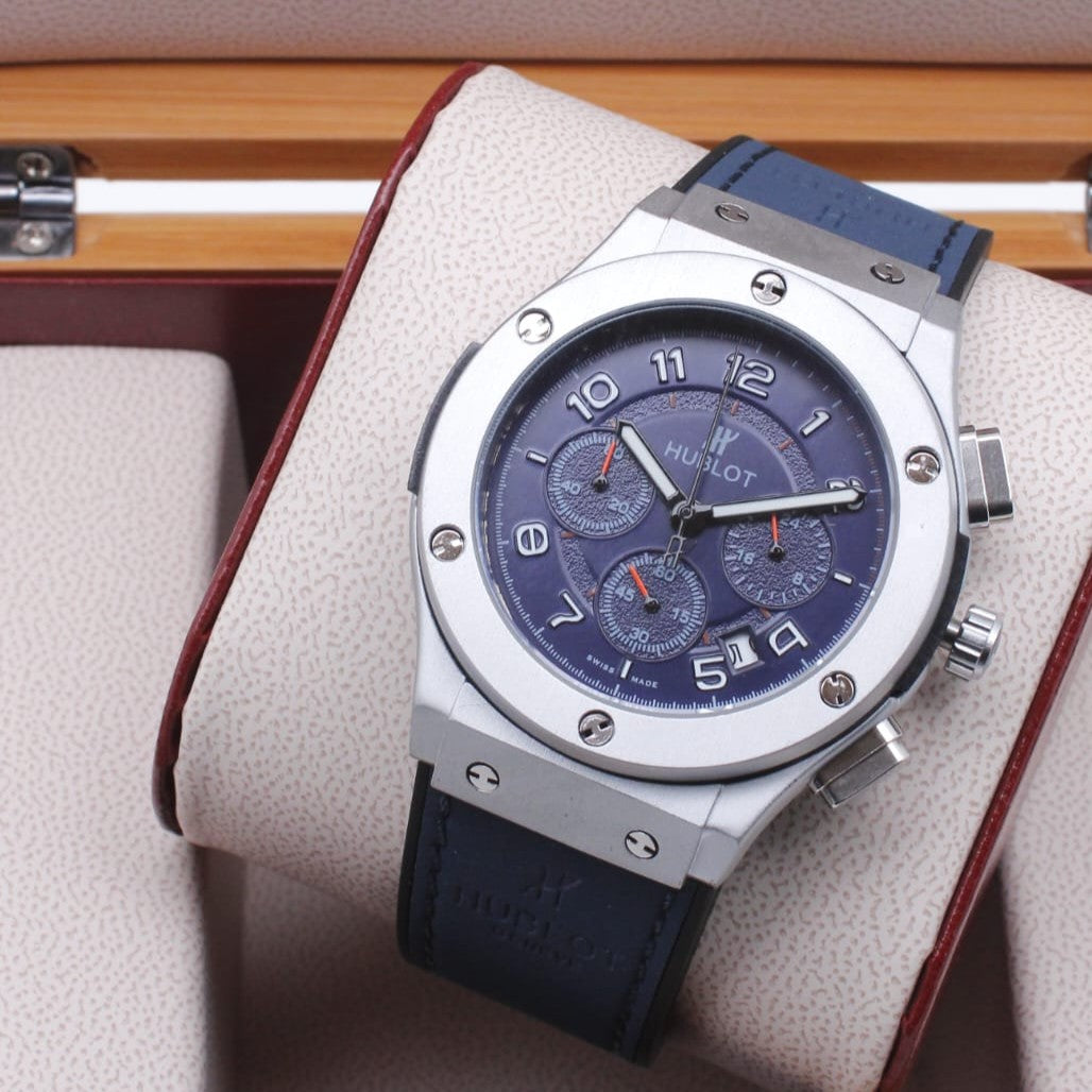 HUBLOT WATCH WITH FULL CHRNOGRAPH ACTIVE CALSP LOCK VERY STYLISH NOW ALL OVER IN OMAN FREE DELIVERY | HUBLOT CHRNO 155591