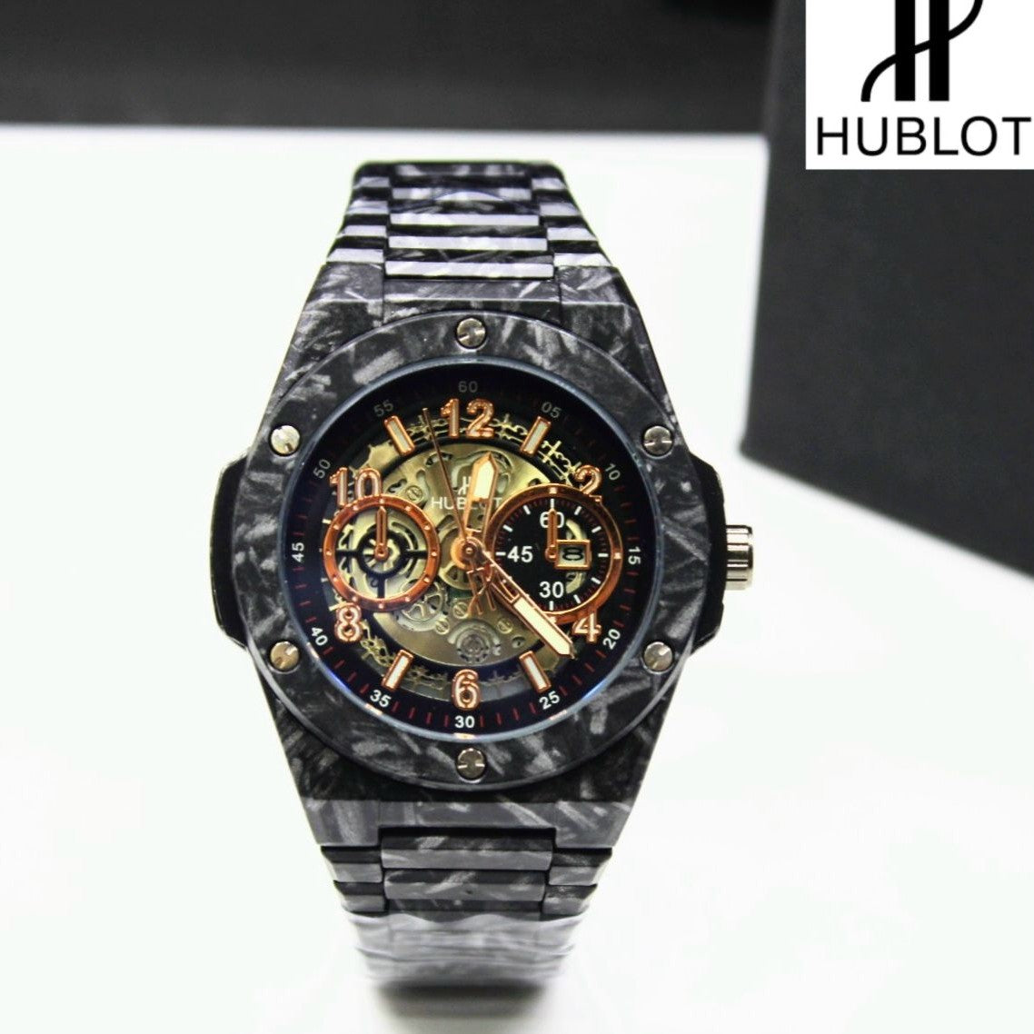 HUBLOT WATCH WITH MILITARY LOOK HIGH PERFORMANCE PREMIUM BUILT QUALITY| HUBLOT MILITARY 199972