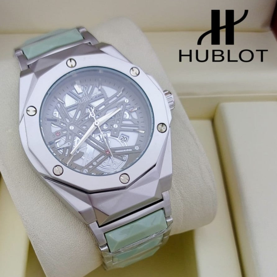 HUBLOT WATCH WITH MILITARY LOOKS 2 YEARS SERVICE WARRANTY NOW NATIONAL DAY OFFER PRICE RUNNING | HUBLOT BANG 1779792