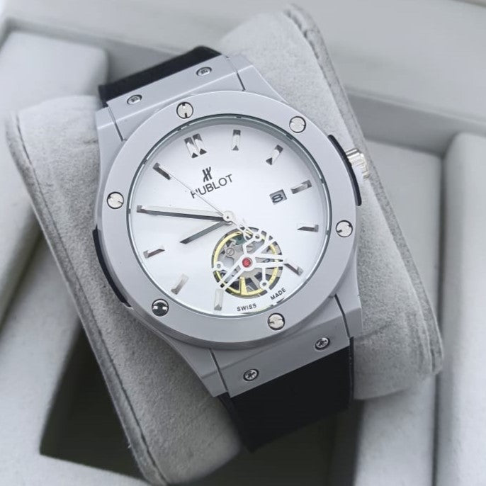 HUBLOT WATCH WITH MILITARY LOOK 2 YEARS SERVICE WARRANTY| HUBLOT 1299003