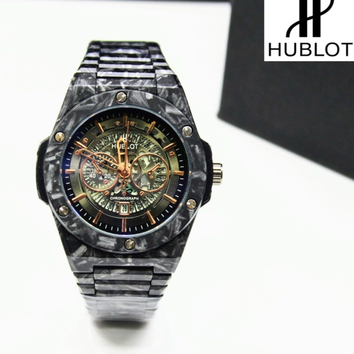 HUBLOT WATCH WITH MILITARY LOOK HIGH PERFORMANCE PREMIUM BUILT QUALITY| HUBLOT MILITARY 199975