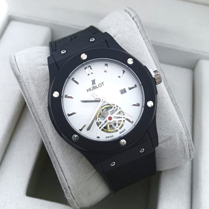 HUBLOT WATCH WITH MILITARY LOOK 2 YEARS SERVICE WARRANTY| HUBLOT 1299007