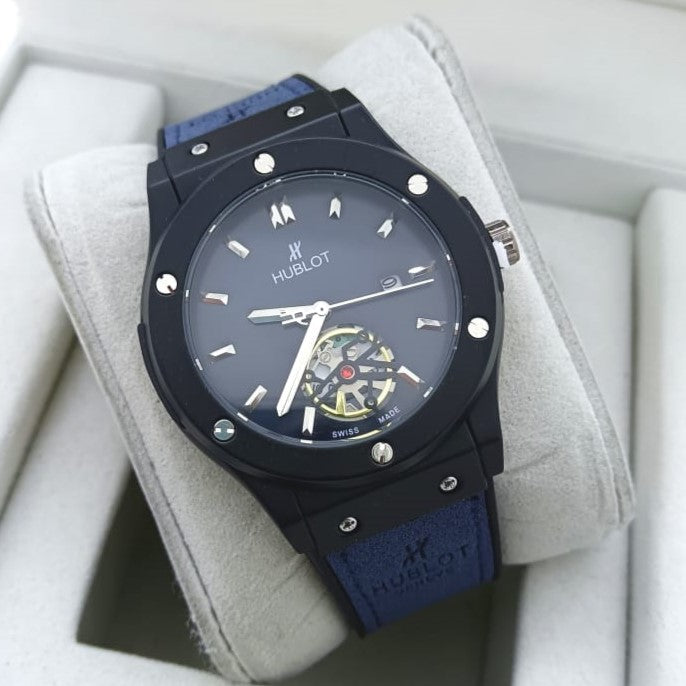 HUBLOT WATCH WITH MILITARY LOOK 2 YEARS SERVICE WARRANTY| HUBLOT 1299009