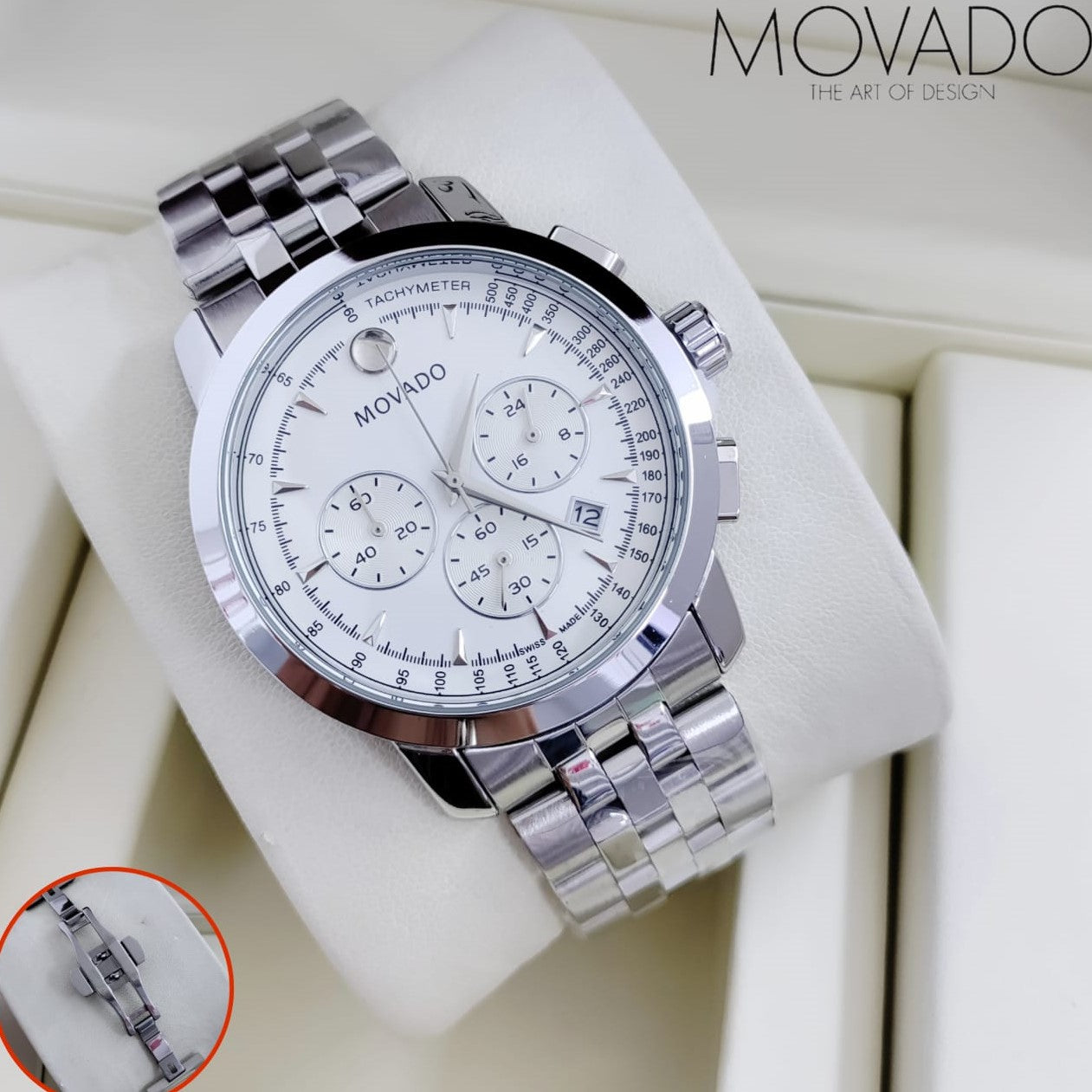 The name "Movado," meaning "always in motion" BEST CHRNOGRAPH MOVADO WATCH WITH HIGH PERFORMANCE NOW IN OMAN| MOVADO CHRNO 133996
