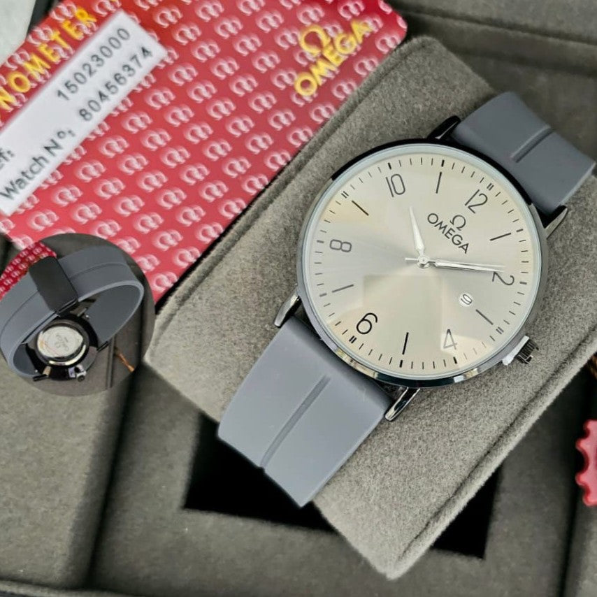 OMEGA RUBBER STRAP WATCH NEW DESIGN JUST ARRIVAL | OMEGA STRAP 555214