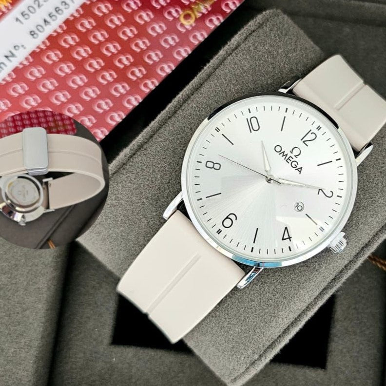 OMEGA RUBBER STRAP WATCH NEW DESIGN JUST ARRIVAL | OMEGA STRAP 555216