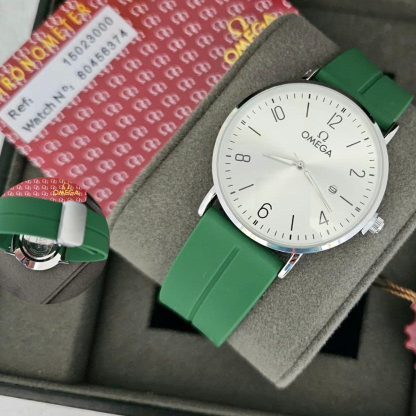 OMEGA RUBBER STRAP WATCH NEW DESIGN JUST ARRIVAL | OMEGA STRAP 555217