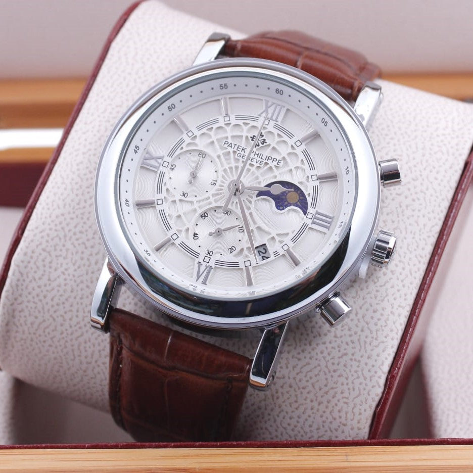 PATEK PHILIPPE WITH CHRNOGRAPH ACTIVE WITH LEATHER STRAP| PATEK LEATHER 16654771
