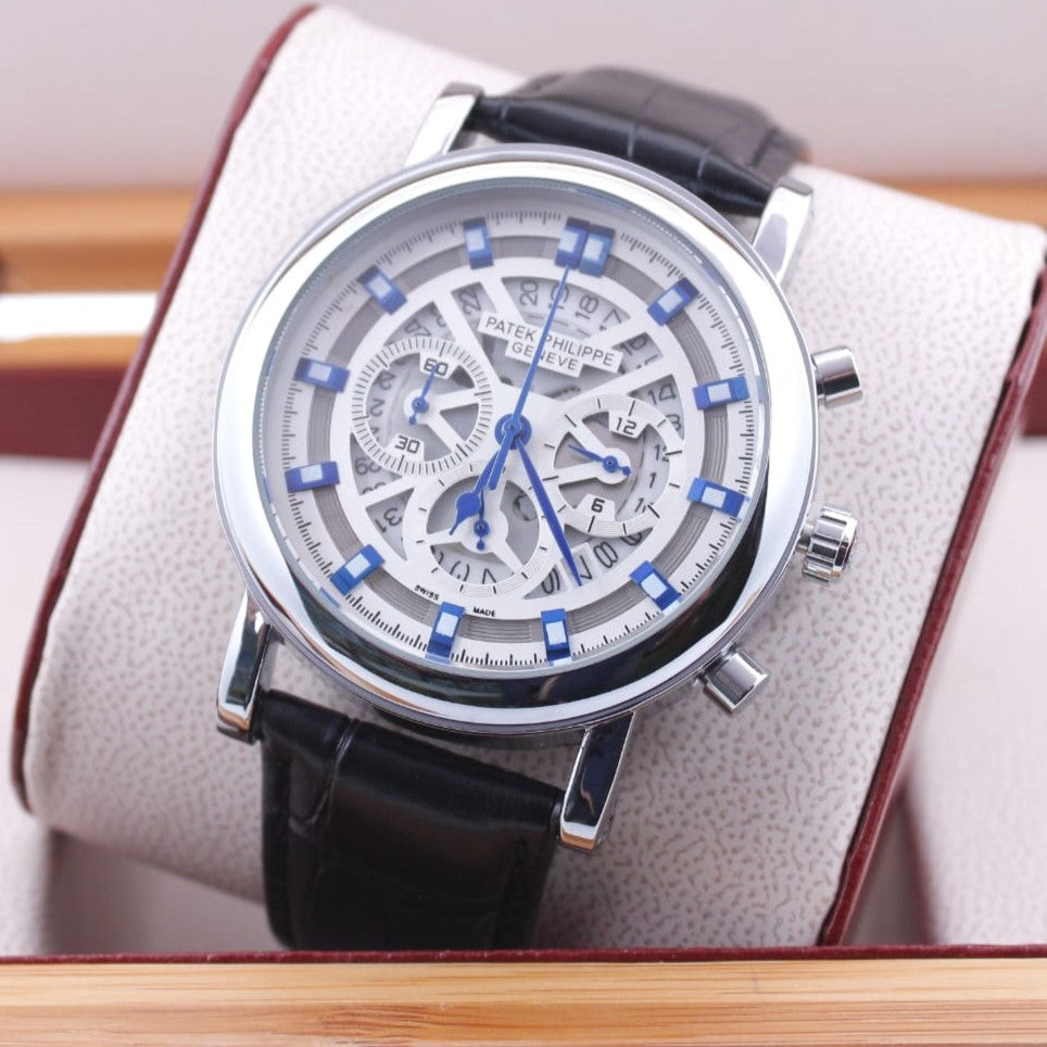 PATEK PHILIPPE WITH CHRNOGRAPH ACTIVE WITH LEATHER STRAP| PATEK LEATHER 16654772