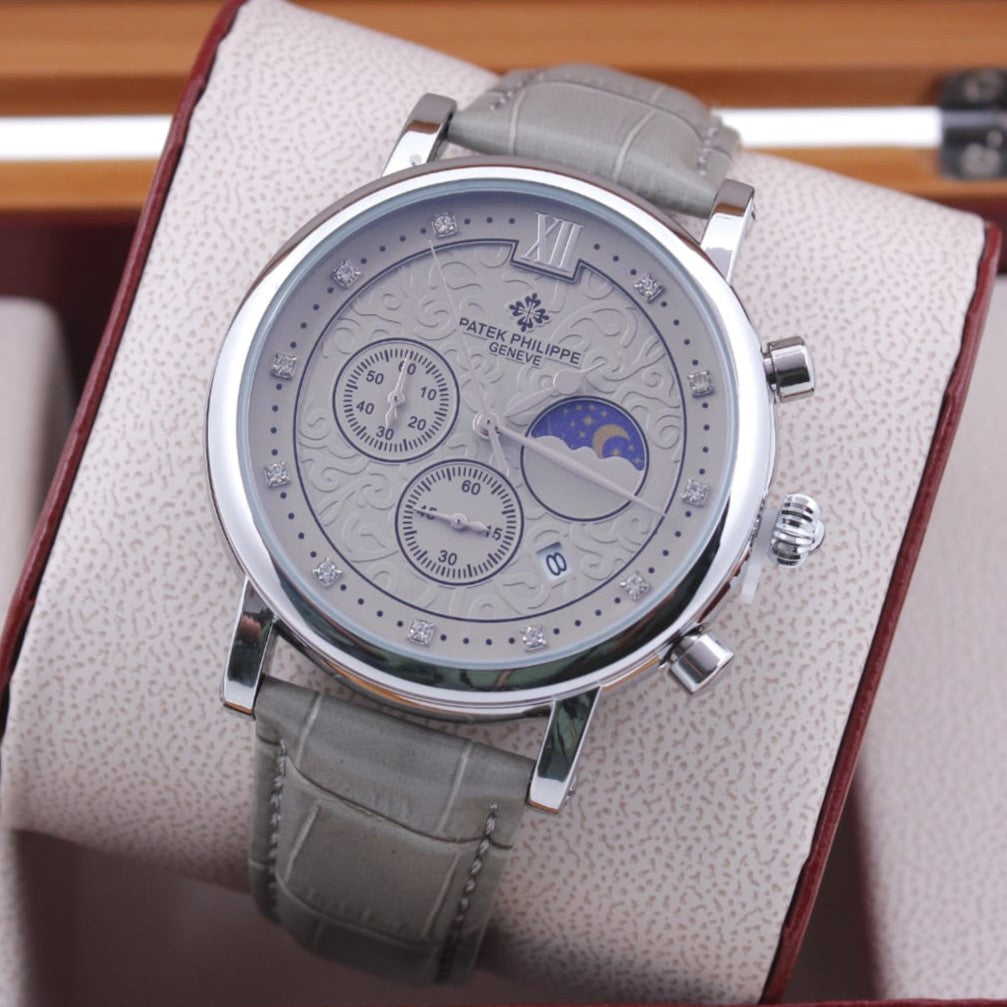 PATEK PHILIPPE WITH CHRNOGRAPH ACTIVE WITH LEATHER STRAP| PATEK LEATHER 16654773