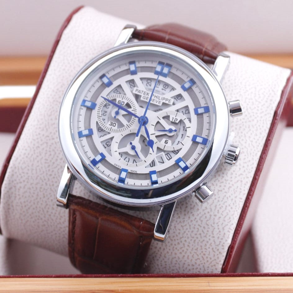 PATEK PHILIPPE WITH CHRNOGRAPH ACTIVE WITH LEATHER STRAP| PATEK LEATHER 16654774