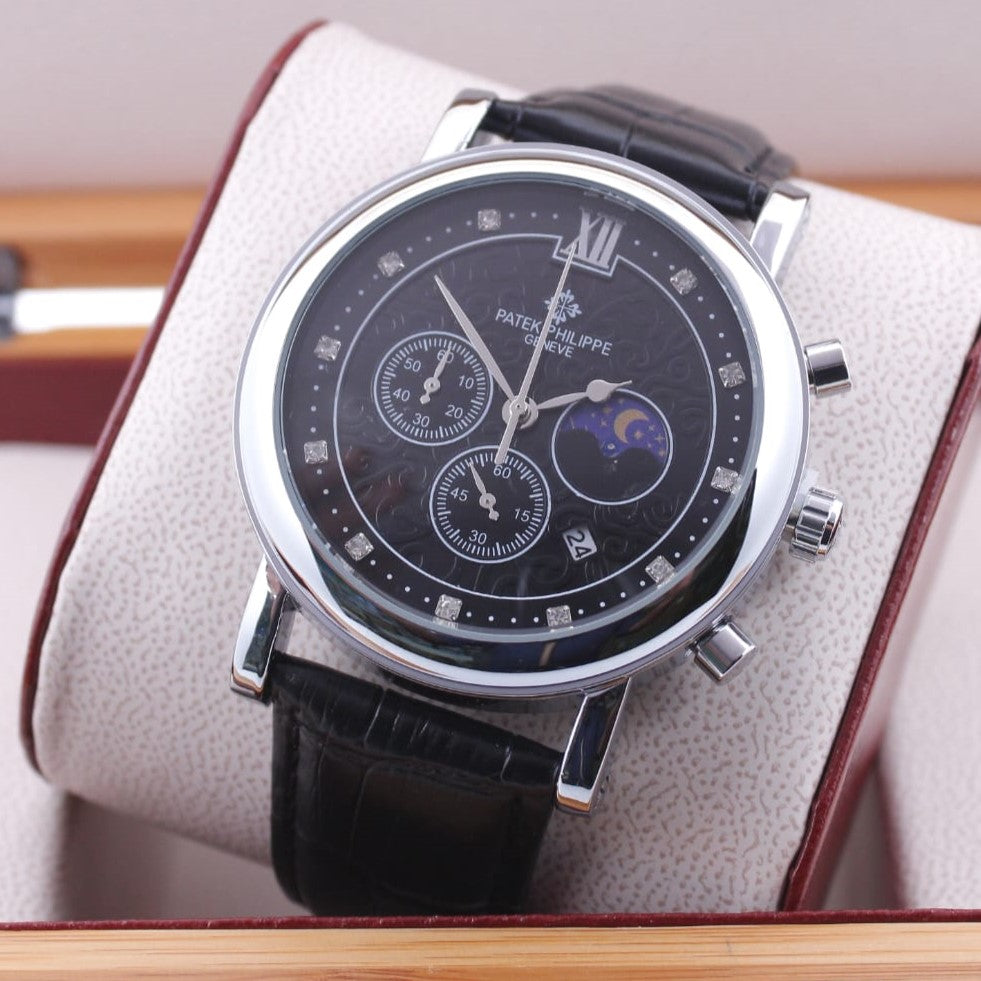 PATEK PHILIPPE WITH CHRNOGRAPH ACTIVE WITH LEATHER STRAP| PATEK LEATHER 16654775