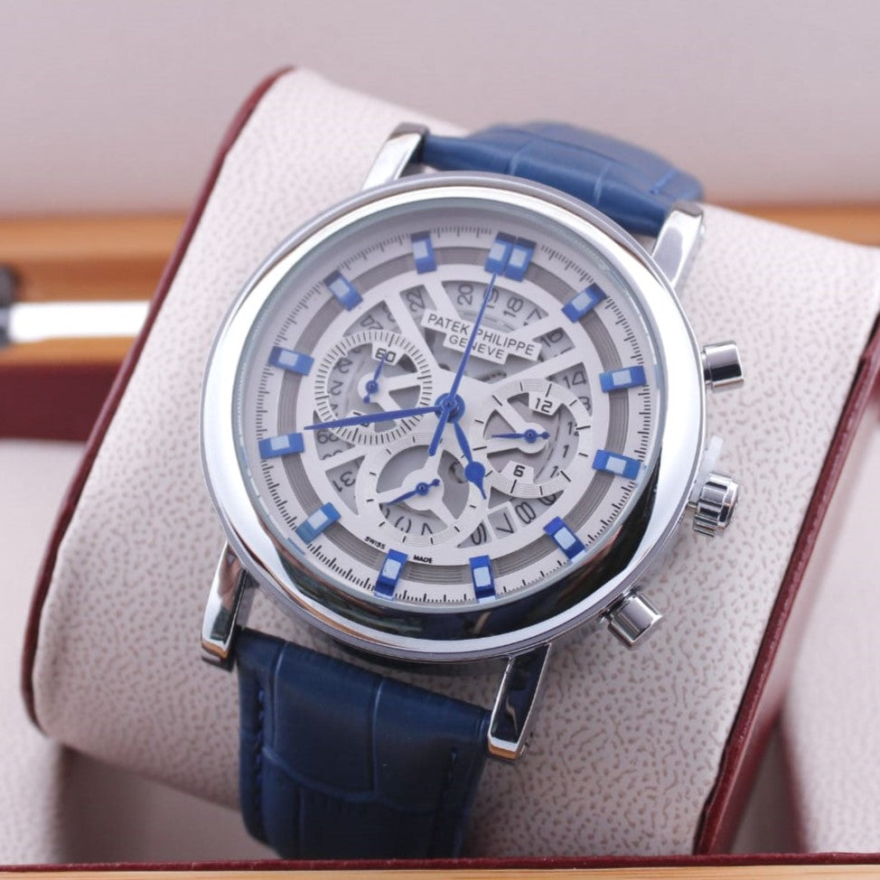 PATEK PHILIPPE WITH CHRNOGRAPH ACTIVE WITH LEATHER STRAP| PATEK LEATHER 16654777