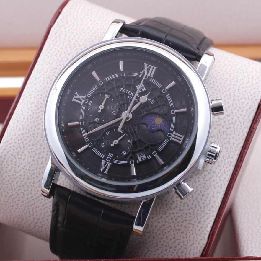PATEK PHILIPPE WITH CHRNOGRAPH ACTIVE WITH LEATHER STRAP| PATEK LEATHER 16654778