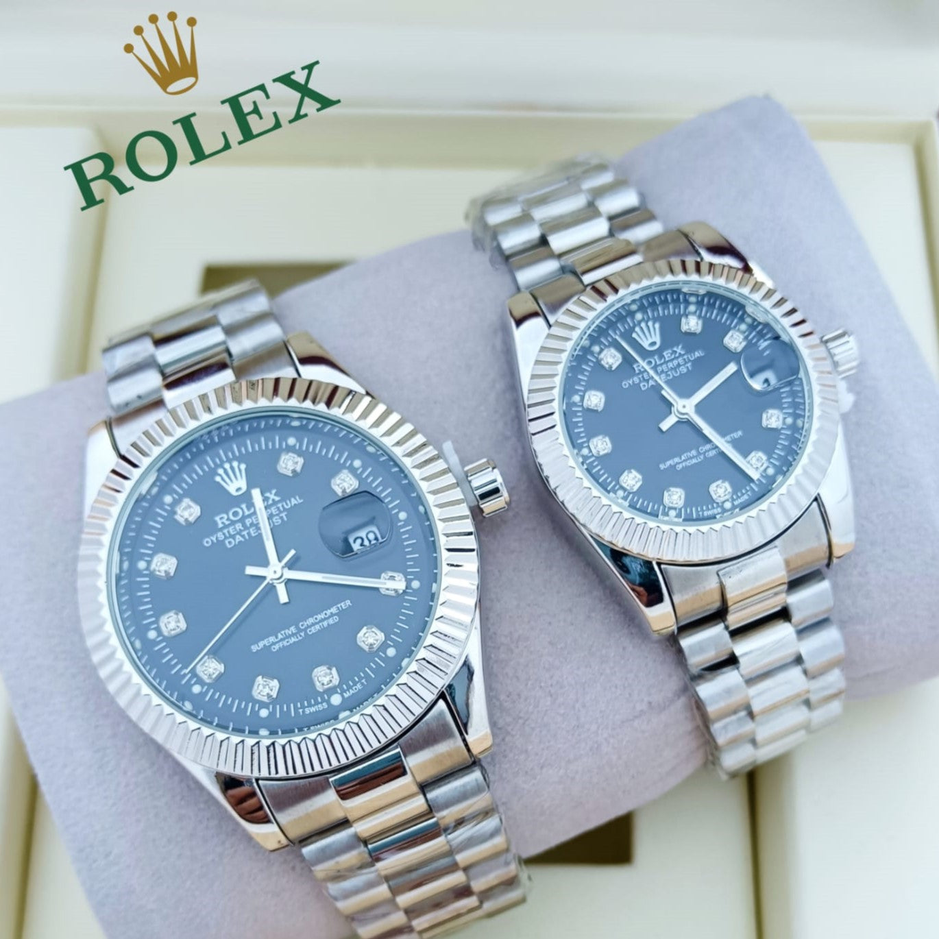 ROLEX COUPLE WATCH WITH BIG DISCOUNT WITH COUPLE ROLEX BOX| ROLEX COUPLE 78790
