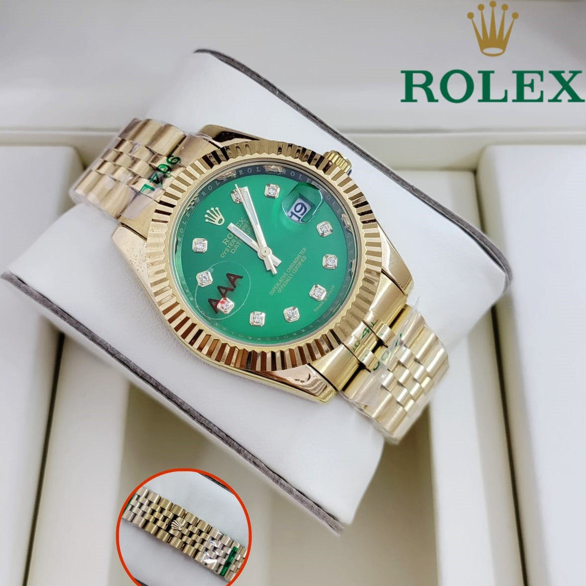 ROLEX OYESTER STONE WATCH AAA GRADE 5 YEARS COLOUR GUARANTEE| ROLEX 78981