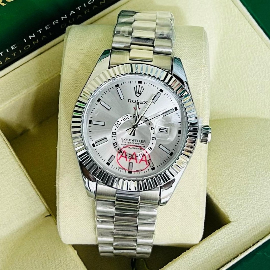 ROLEX SKY DWELLER HIGH BUILT QUALITY 1 YEAR SERVICE WARRANTY| ROLEX SKY D 124433