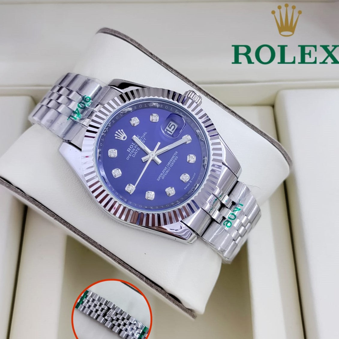 ROLEX OYESTER STONE WATCH AAA GRADE 5 YEARS COLOUR GUARANTEE| ROLEX 78985