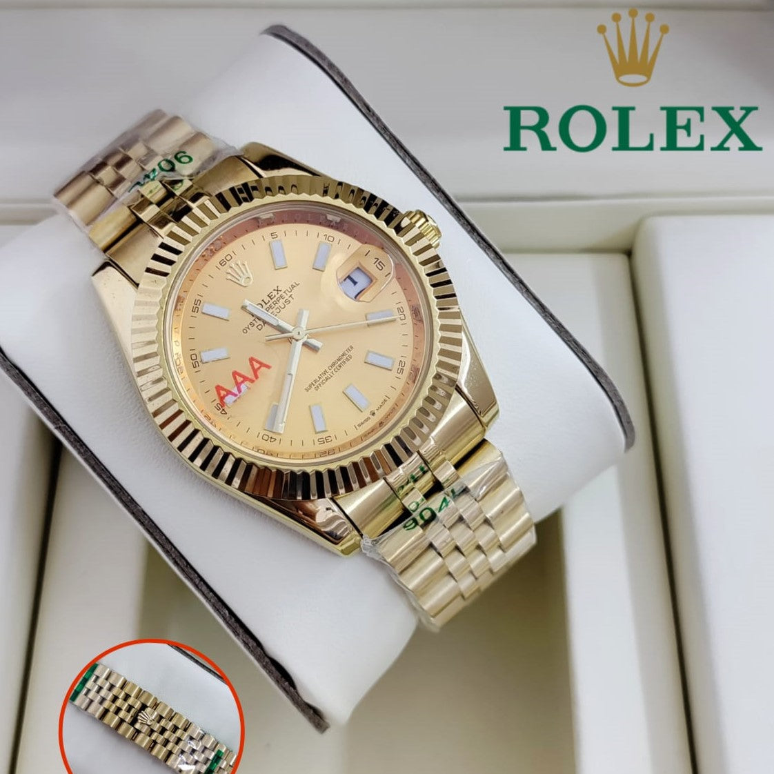 ROLEX OYESTER STONE WATCH AAA GRADE 5 YEARS COLOUR GUARANTEE| ROLEX 78991