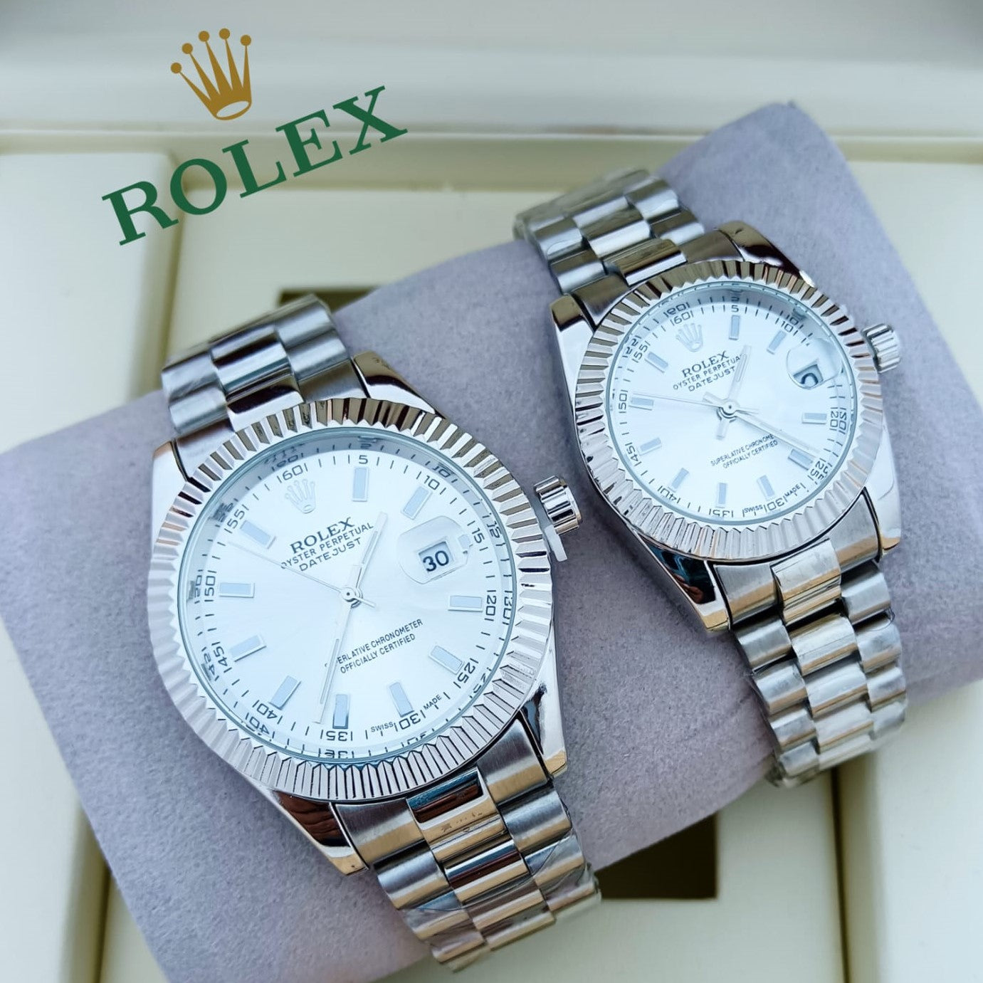 ROLEX COUPLE WATCH WITH BIG DISCOUNT WITH COUPLE ROLEX BOX| ROLEX COUPLE 78781