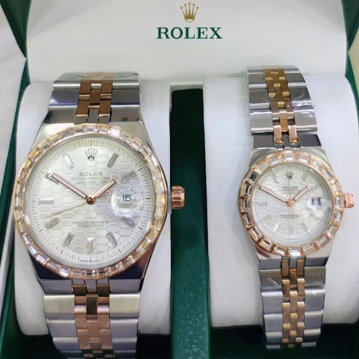 ROLEX LAND DWELLER STONE COUPLE WATCH WITH BIG DISCOUNT WITH COUPLE ROLEX BOX| ROLEX COUPLE STONE 15559121