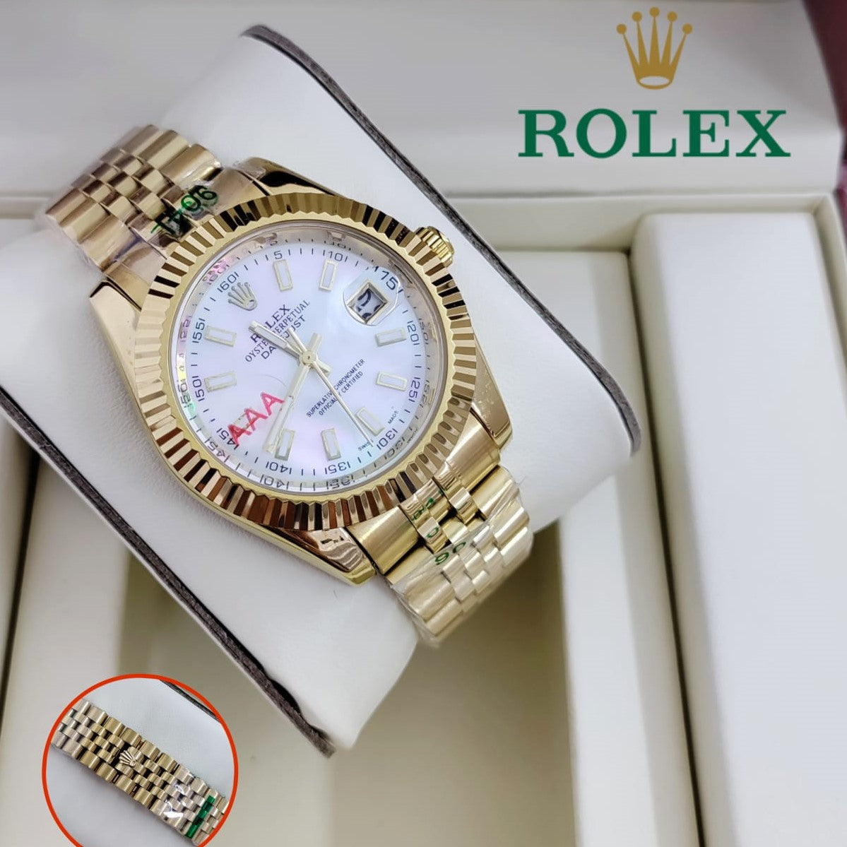 ROLEX OYESTER STONE WATCH AAA GRADE 5 YEARS COLOUR GUARANTEE| ROLEX 78992