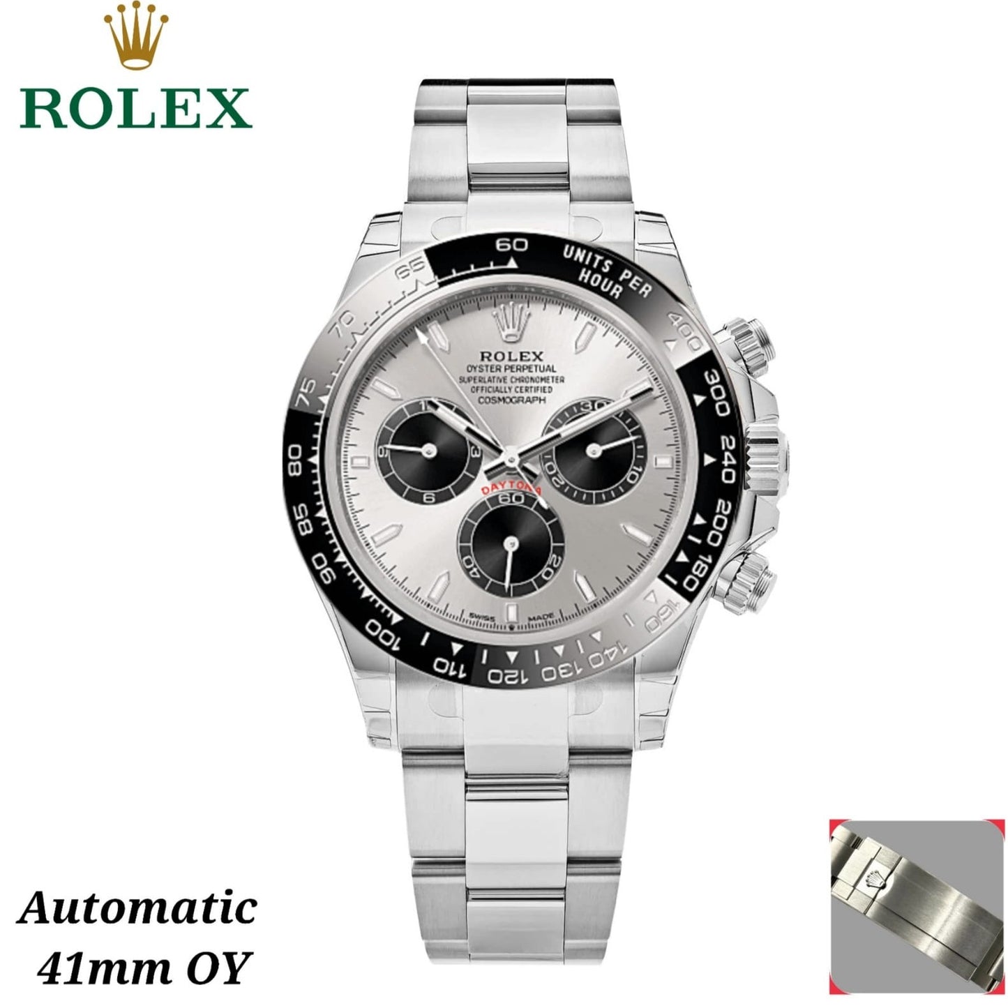 LUXURY ROLEX DAYTONA FULLY STAINLESS STEEL MASTER VERSION WITH ORIGINAL ROLEX BIG BOX|ROLEX DAYTONA 1777993