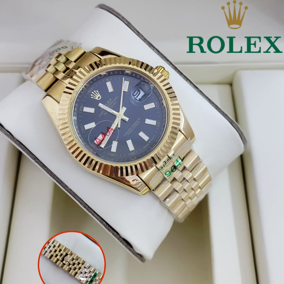 ROLEX OYESTER STONE WATCH AAA GRADE 5 YEARS COLOUR GUARANTEE| ROLEX 78994