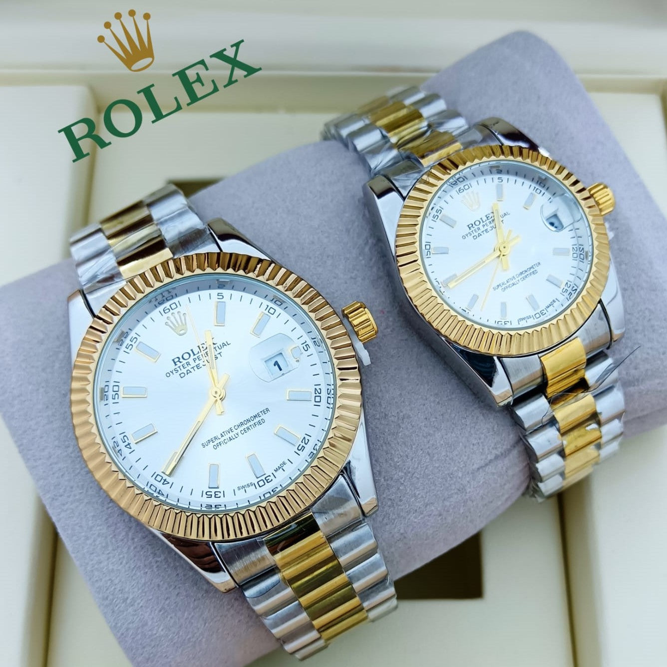 ROLEX COUPLE WATCH WITH BIG DISCOUNT WITH COUPLE ROLEX BOX| ROLEX COUPLE 78784