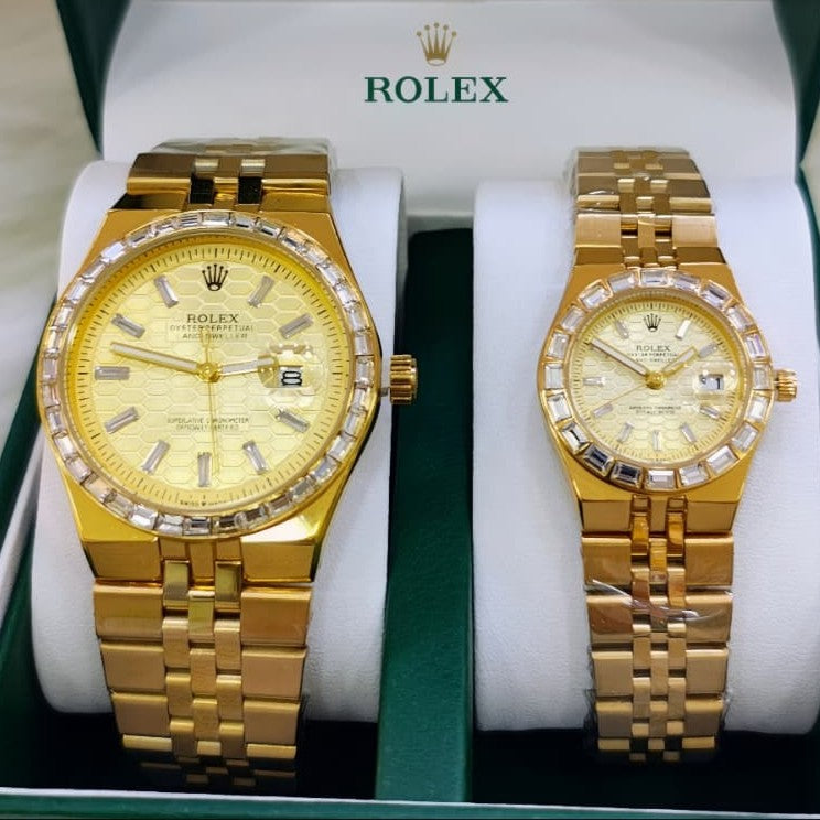 ROLEX LAND DWELLER STONE COUPLE WATCH WITH BIG DISCOUNT WITH COUPLE ROLEX BOX| ROLEX COUPLE STONE 15559196